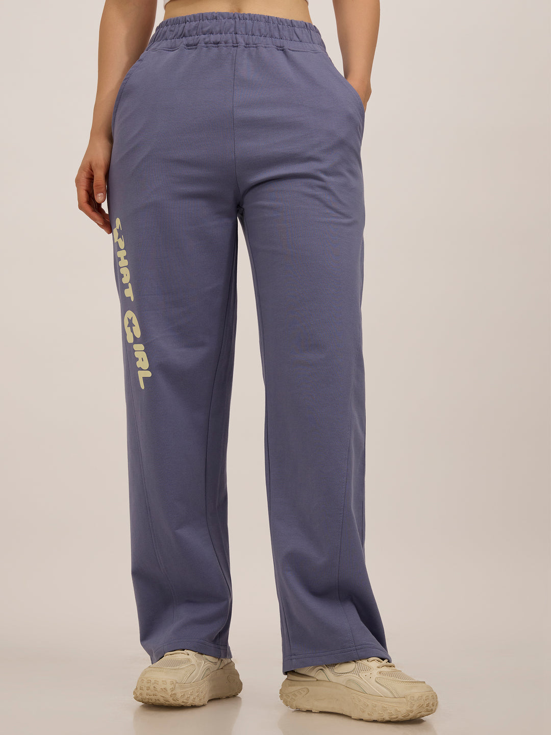 Blue Side Cut And Sew Joggers