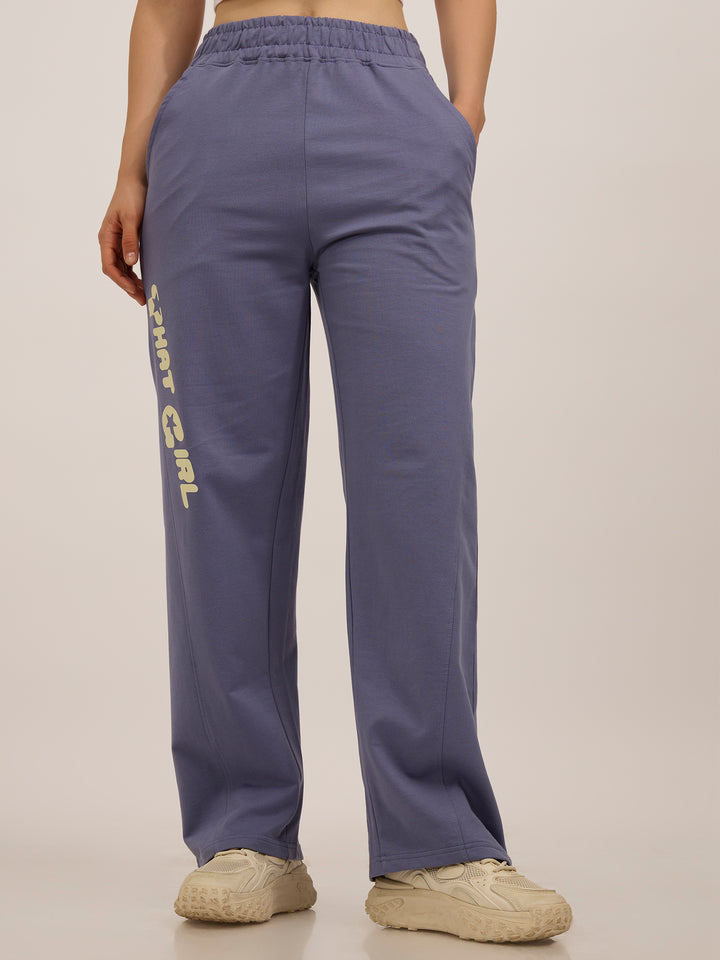 Blue Side Cut And Sew Joggers