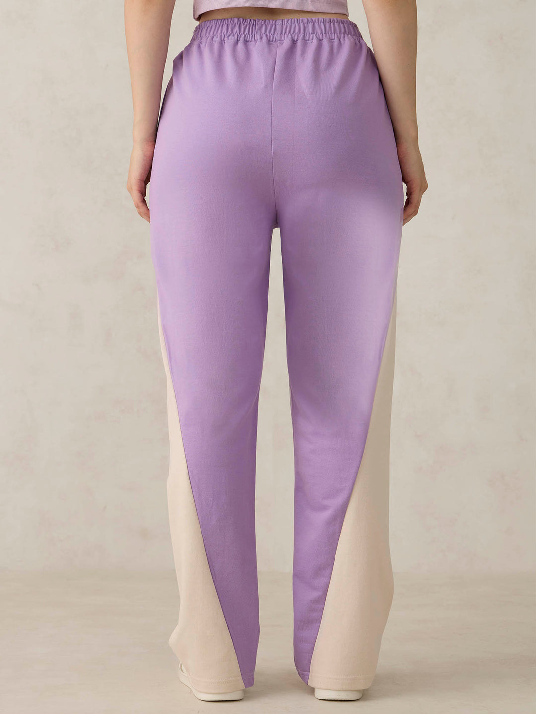 Lilac Cut And Sew Coloured Jogger