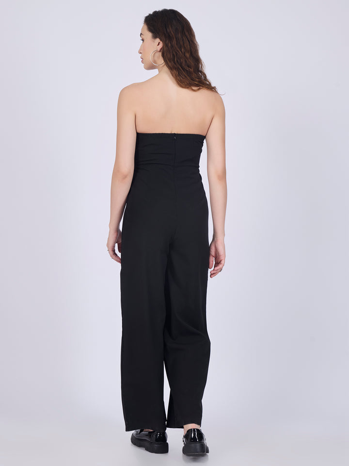 Monochrome Strapless Black Jumpsuit