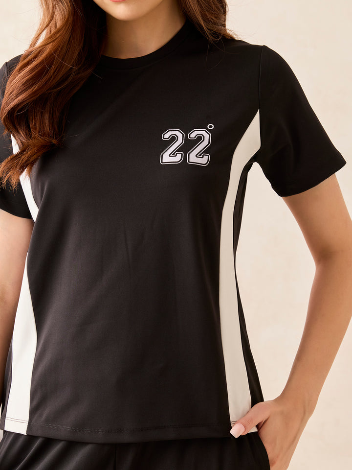 Black T-Shirt & Trouser Co-Ords Set