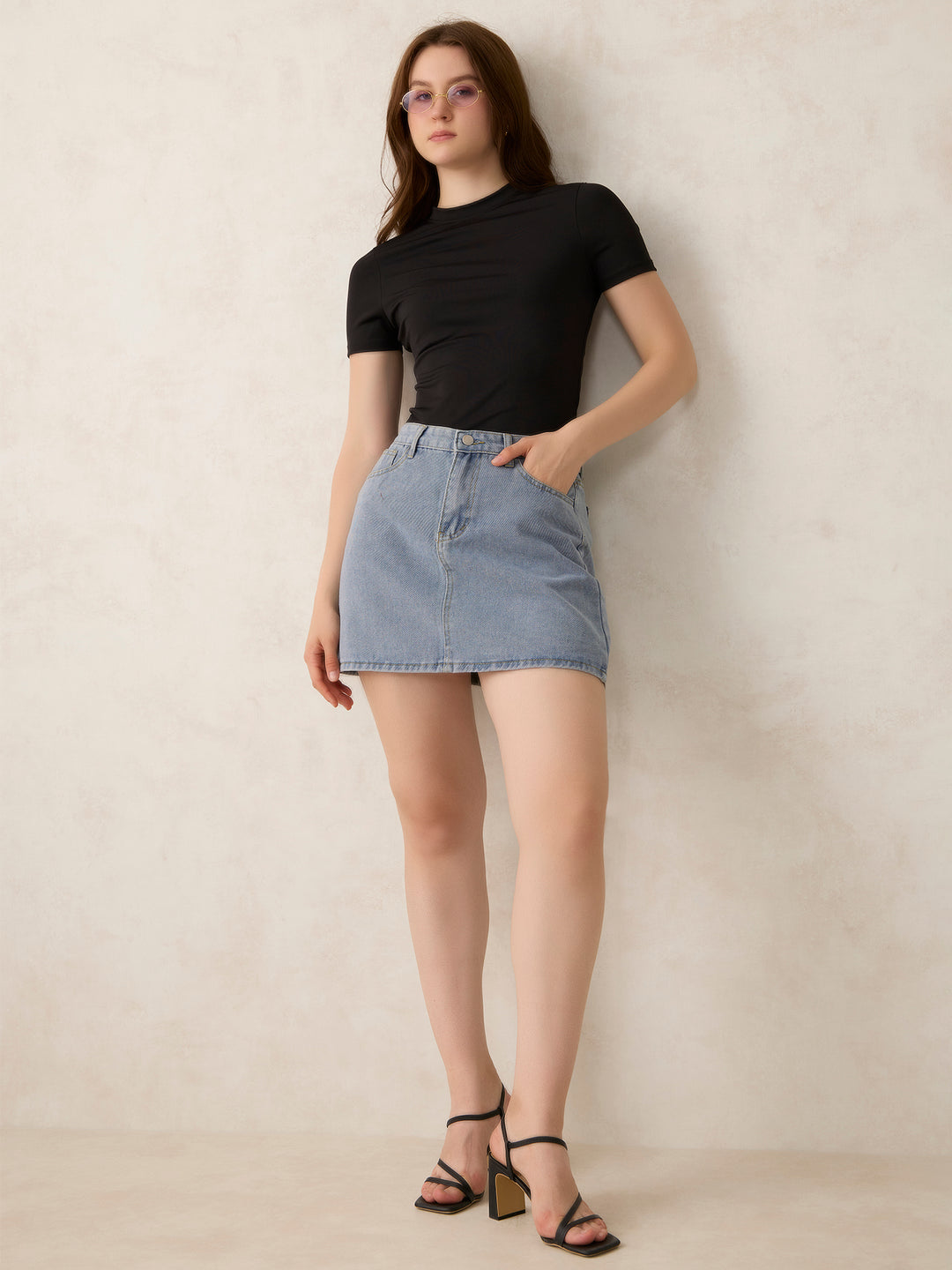 Black Basic Solid Bodysuit