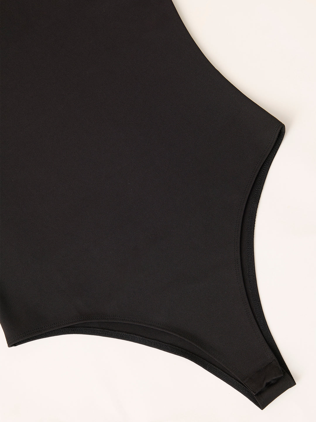 Black Basic Solid Bodysuit