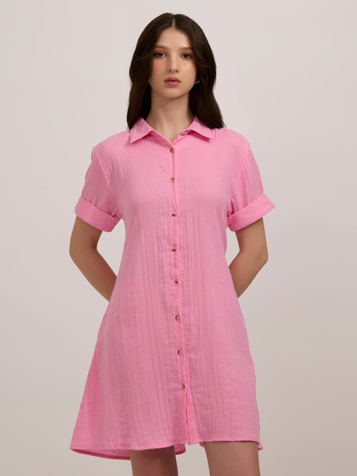 Lilac Aline Shirt Dress
