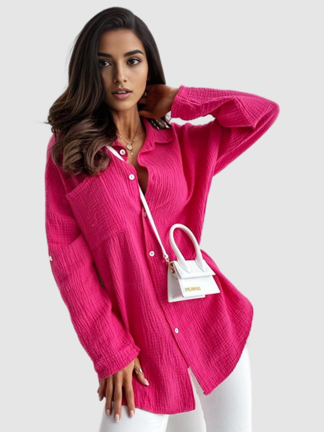 Magenta Relaxed Fit Shirt