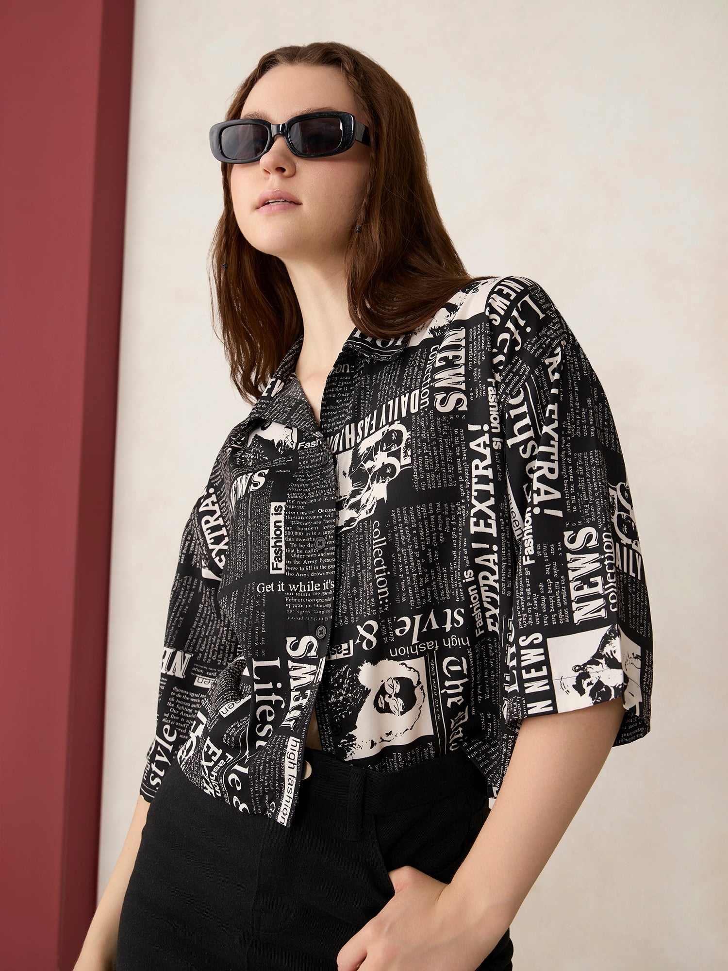 Tシャツ・カットソー Scarlet Crop Off Shoulder Top Cropped T-Shirt | OAK + FORT – OAK + FORT USA