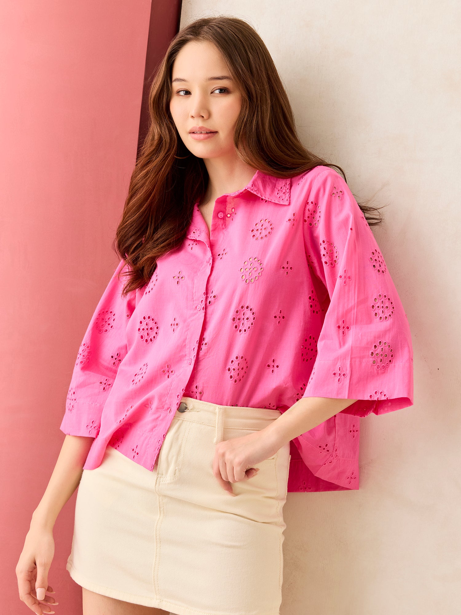 Loiter 【 Midsummer Button Up Shirt Womens 】 ファッション レディースファッション トップス その他トップス レディー Sandro_SFPCM01434-G242_F_1.jpg
