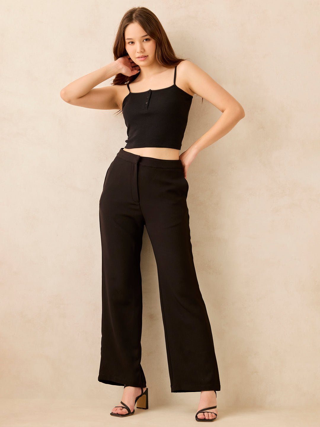 Black Wide Leg Trousers