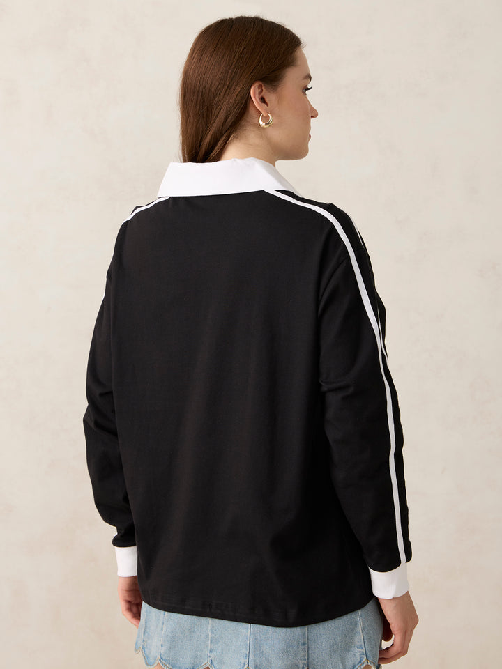 Black Varsity Graphic T-Shirt