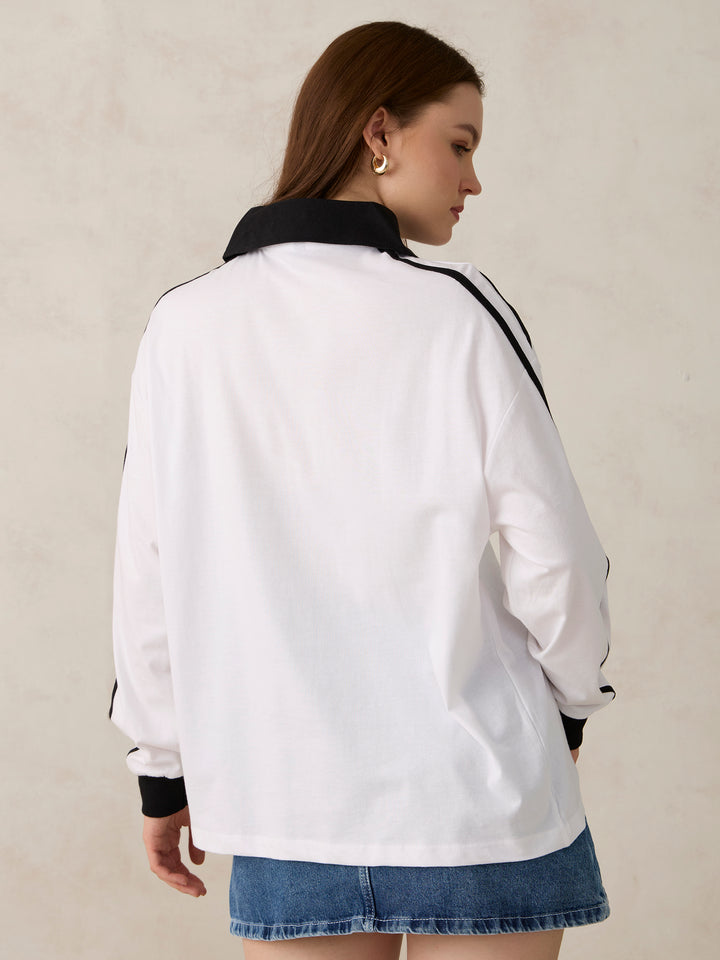 White Varsity Graphic T-Shirt