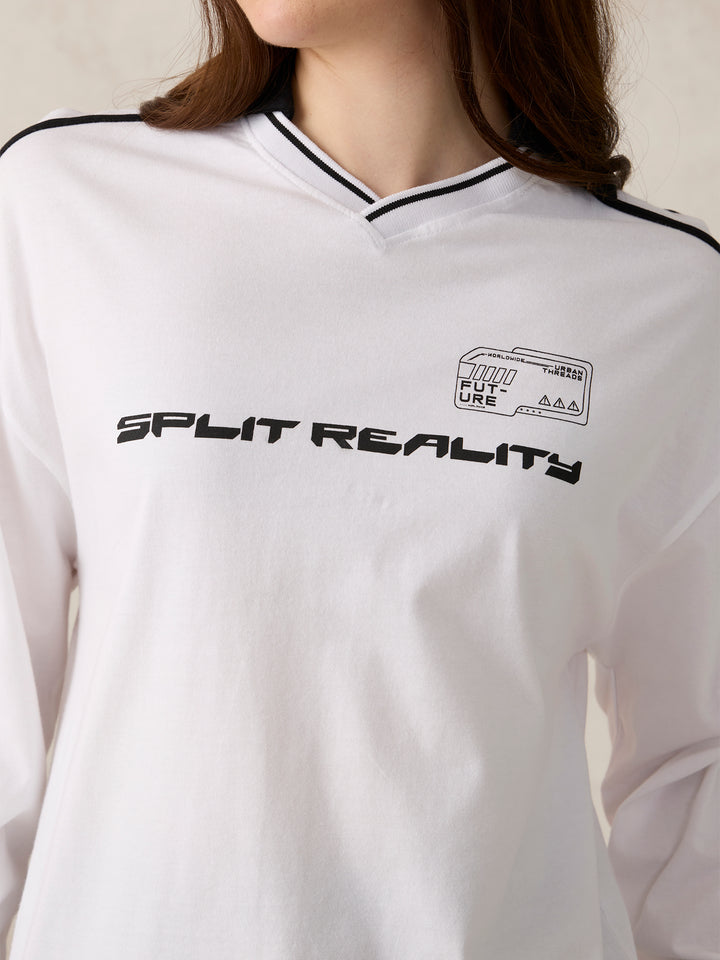 White Varsity Graphic T-Shirt