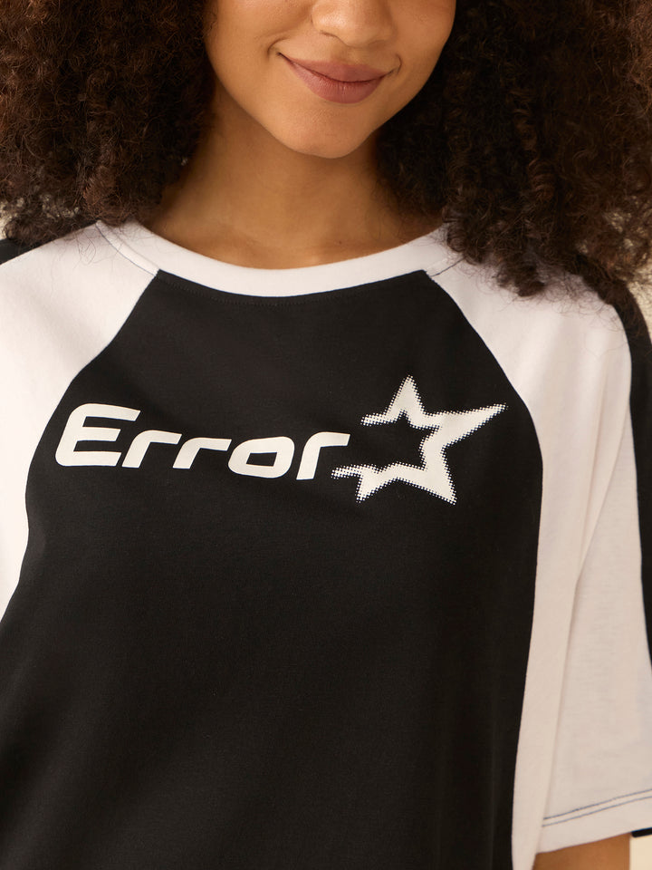 Black Oversized Graphic Print T-Shirt