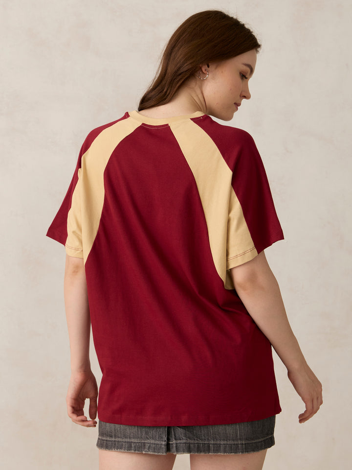 Brown Varsity Graphic Raglan T-Shirt