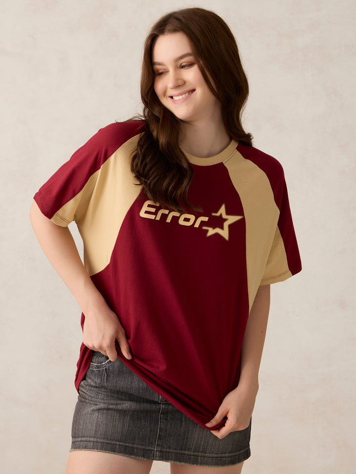 Brown Varsity Graphic Raglan T-Shirt