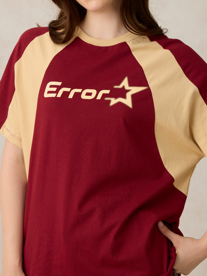Brown Varsity Graphic Raglan T-Shirt