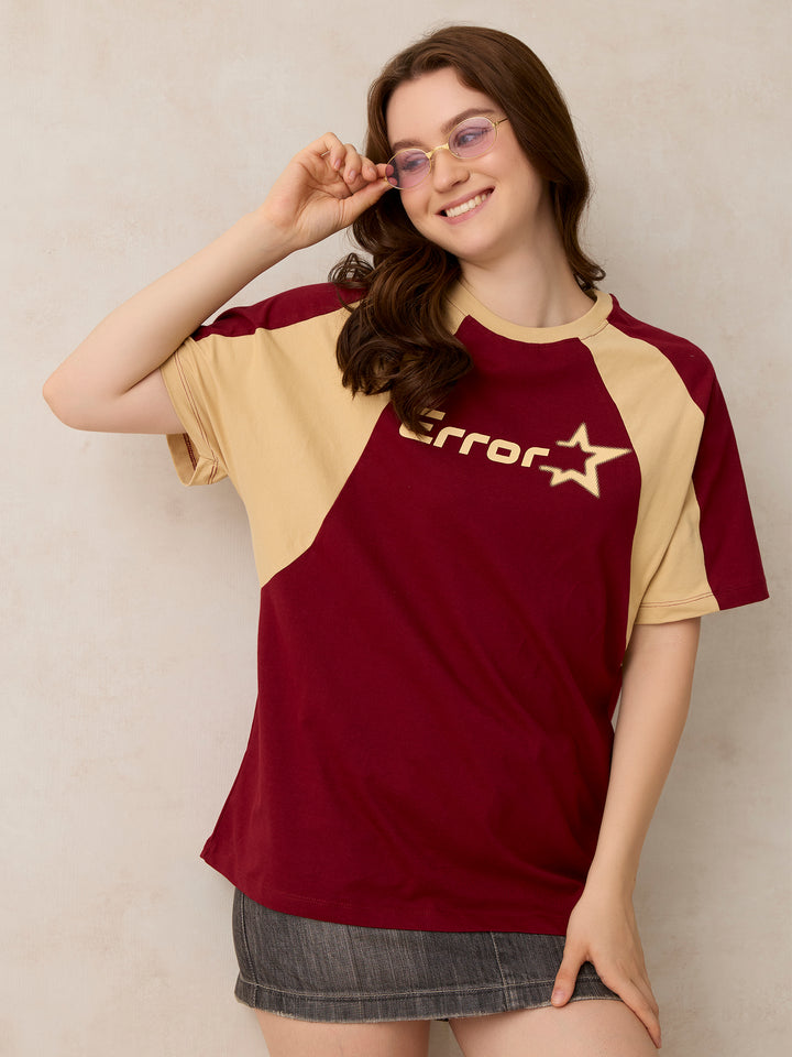 Brown Varsity Graphic Raglan T-Shirt