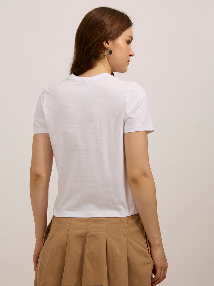 White Graphic Regular T-Shirt