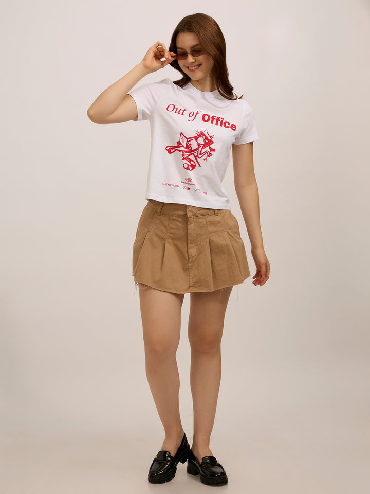White Graphic Regular T-Shirt