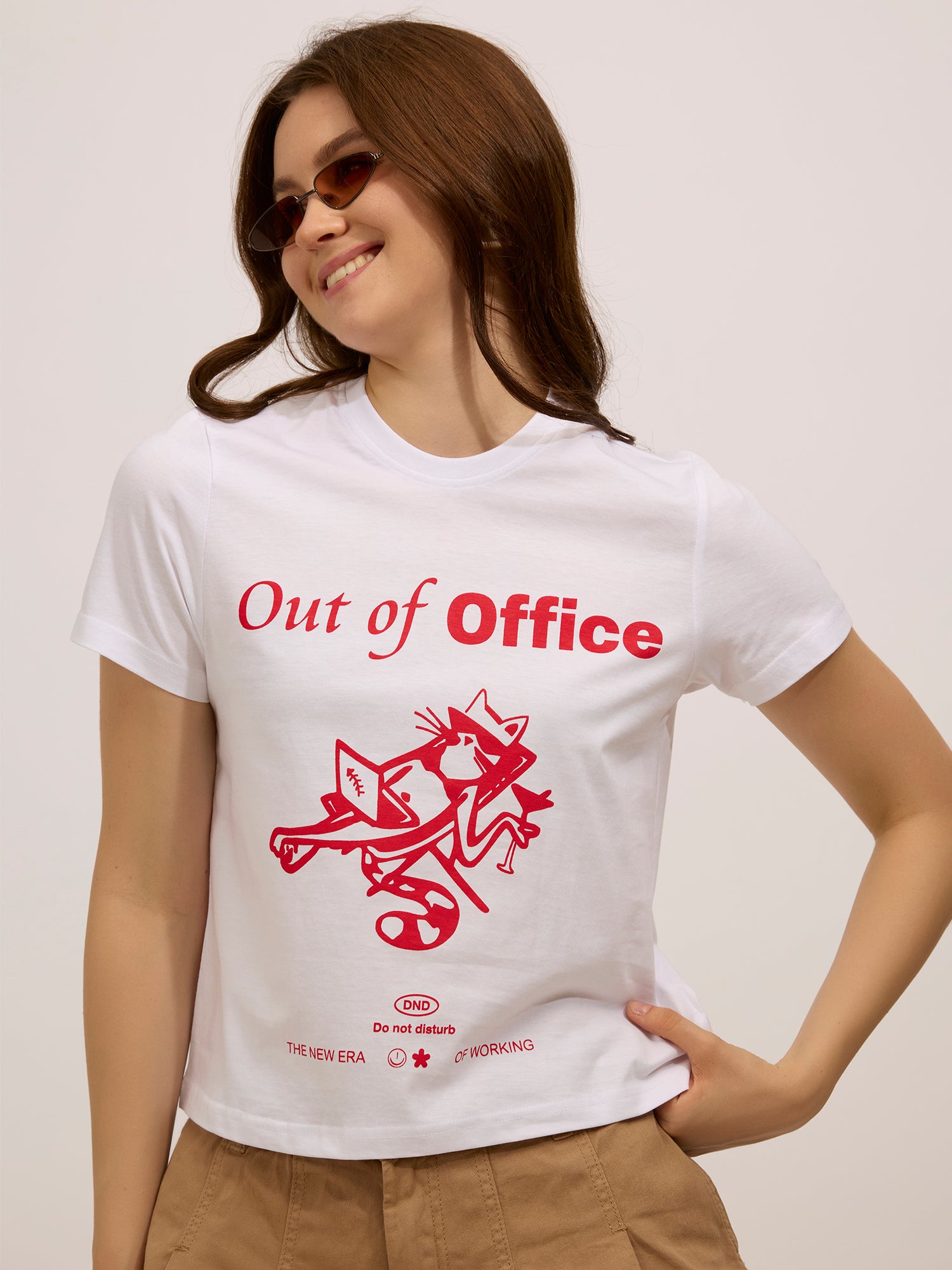 White Graphic Regular T-Shirt