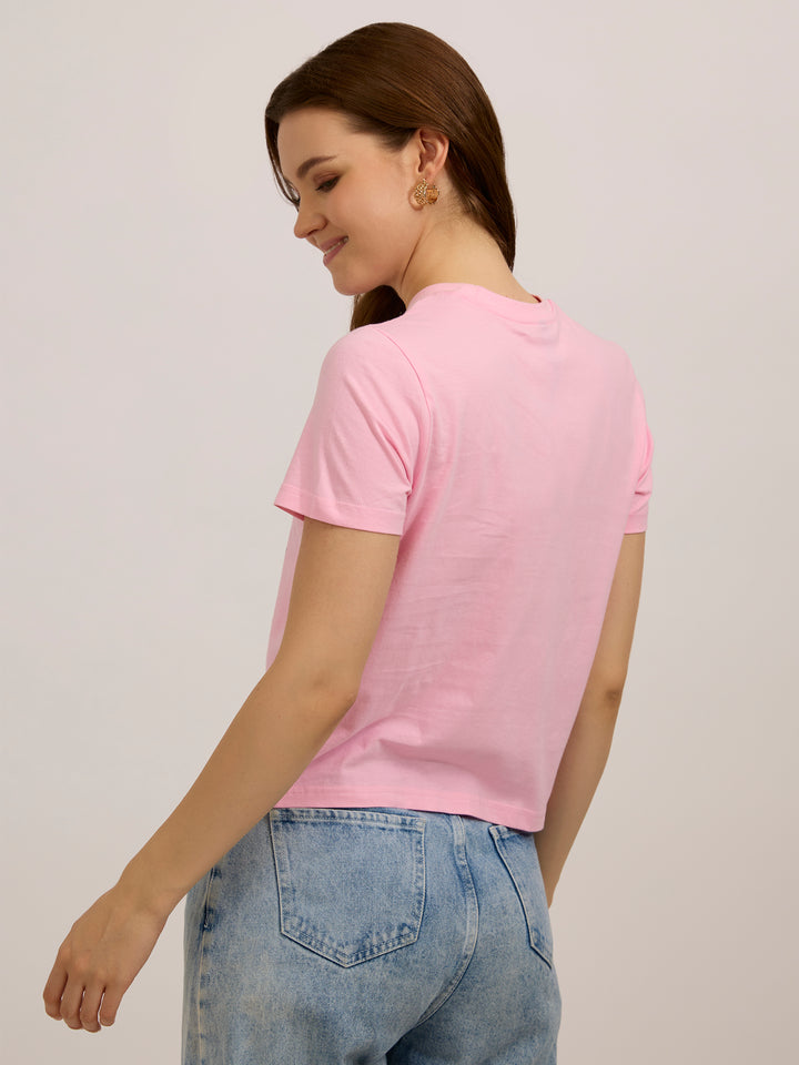 Pink Graphic Regular T-Shirt