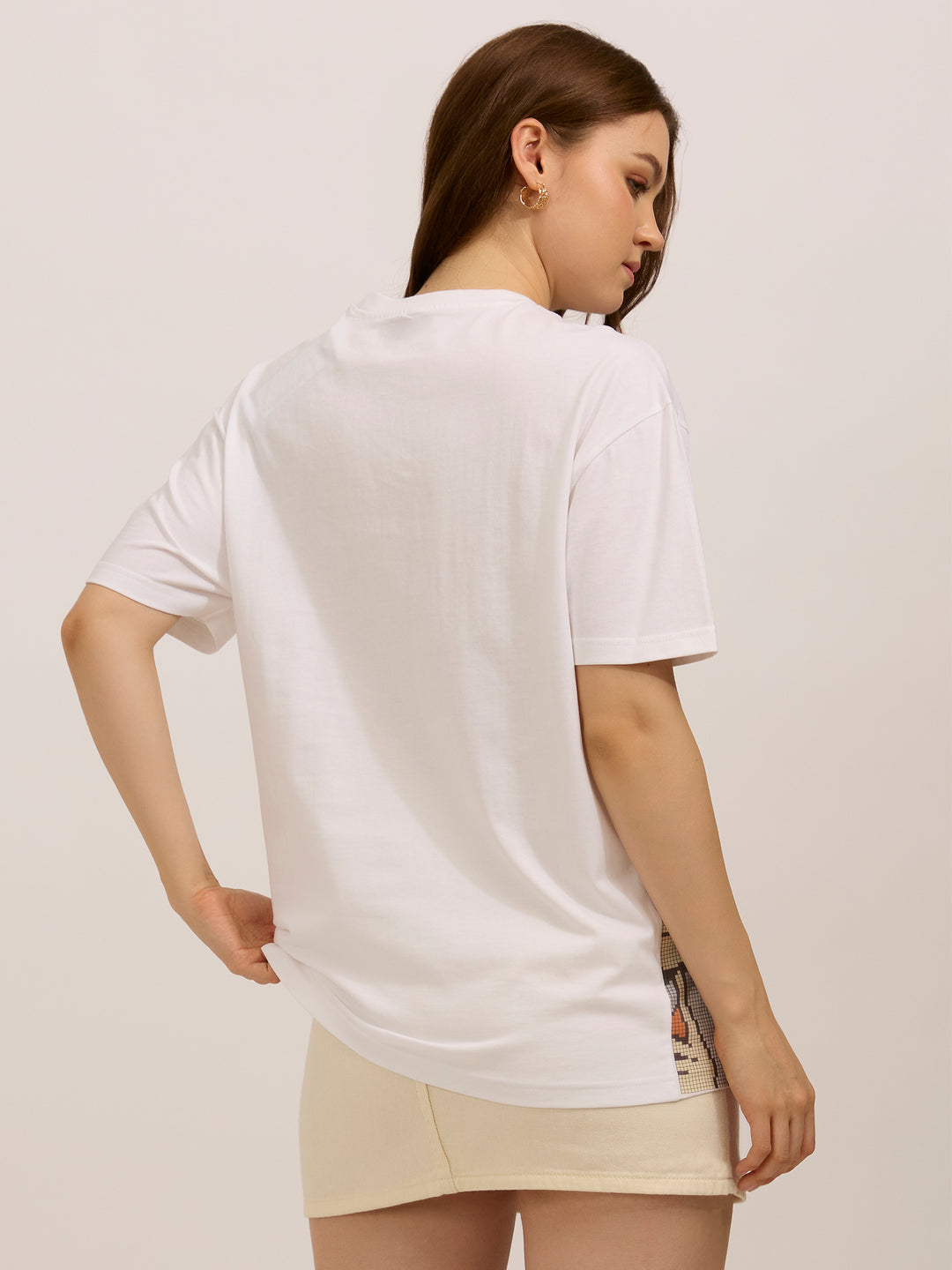 White Oversized Graphic Tshirt