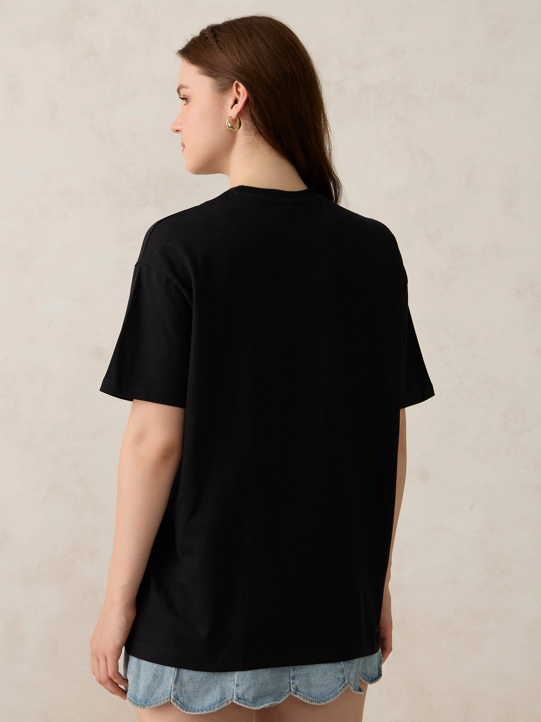 Black Graphic Oversized T-Shirt