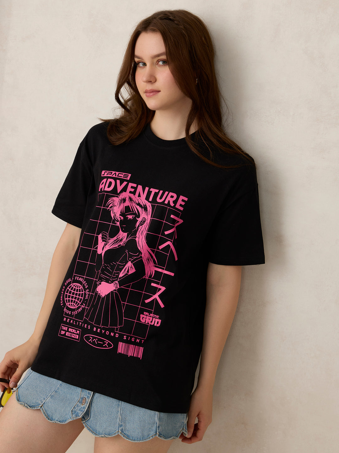 Black Graphic Oversized T-Shirt