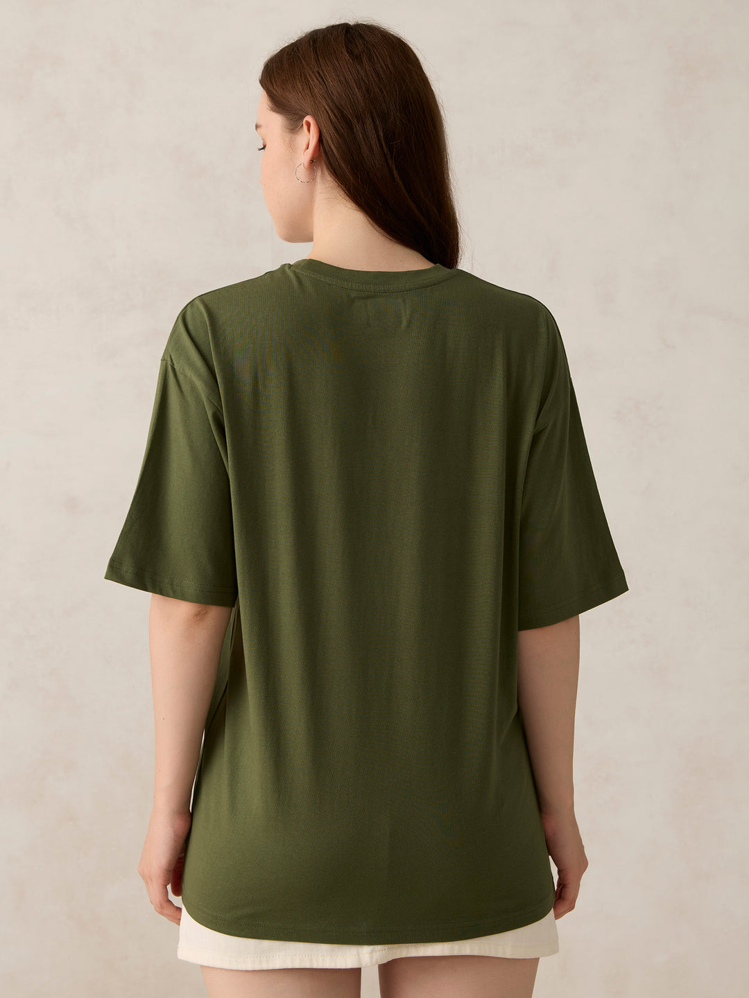 Olive Graphic Oversized T-Shirt