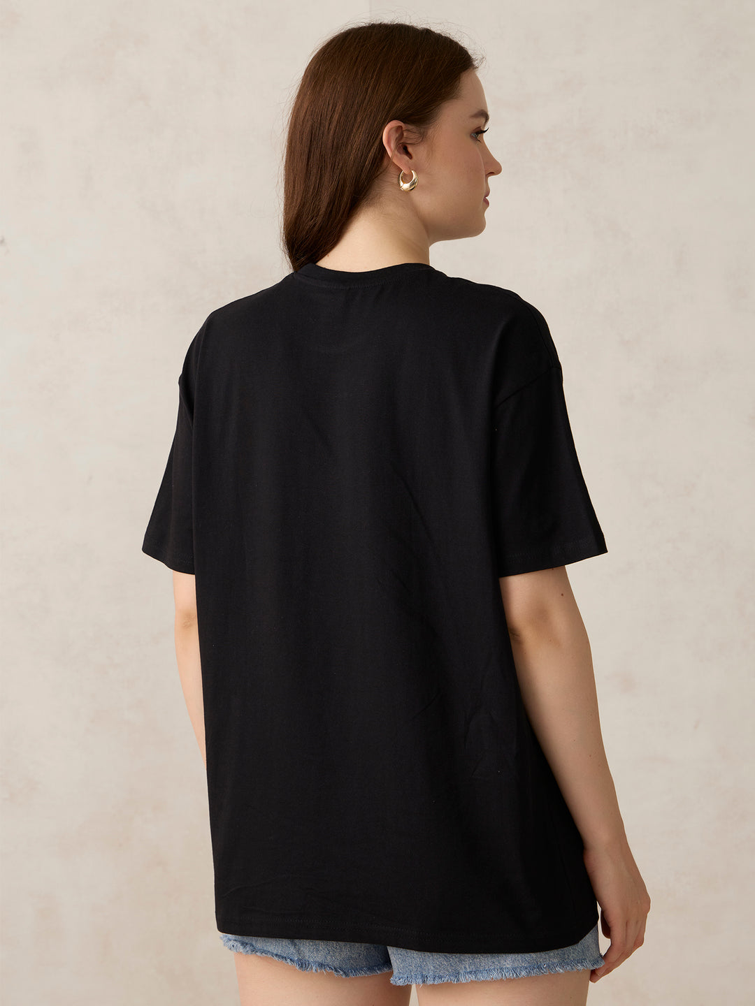 Black Graphic Oversized T-Shirt