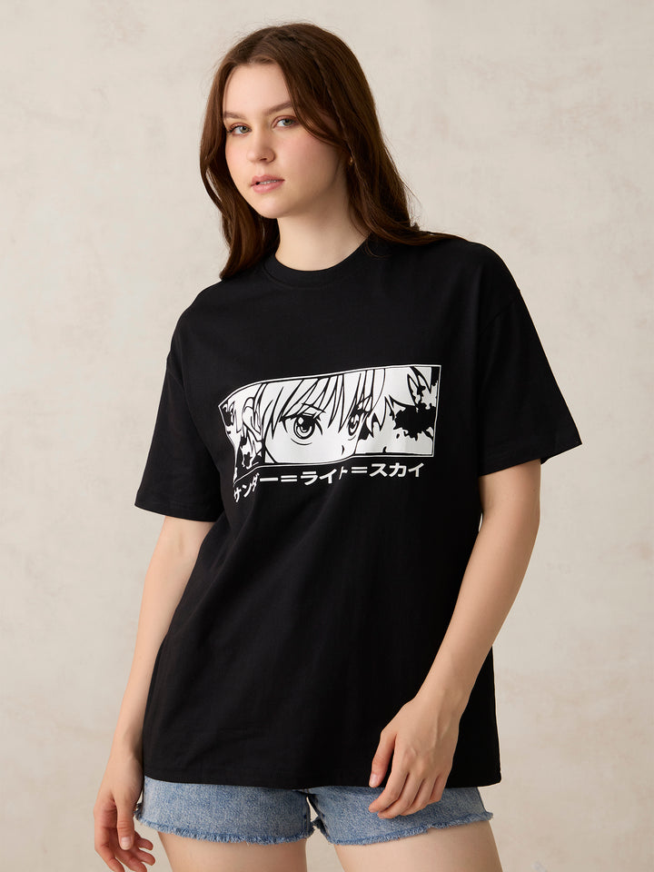 Black Graphic Oversized T-Shirt