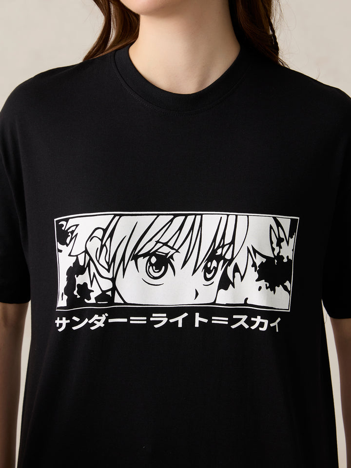 Black Graphic Oversized T-Shirt