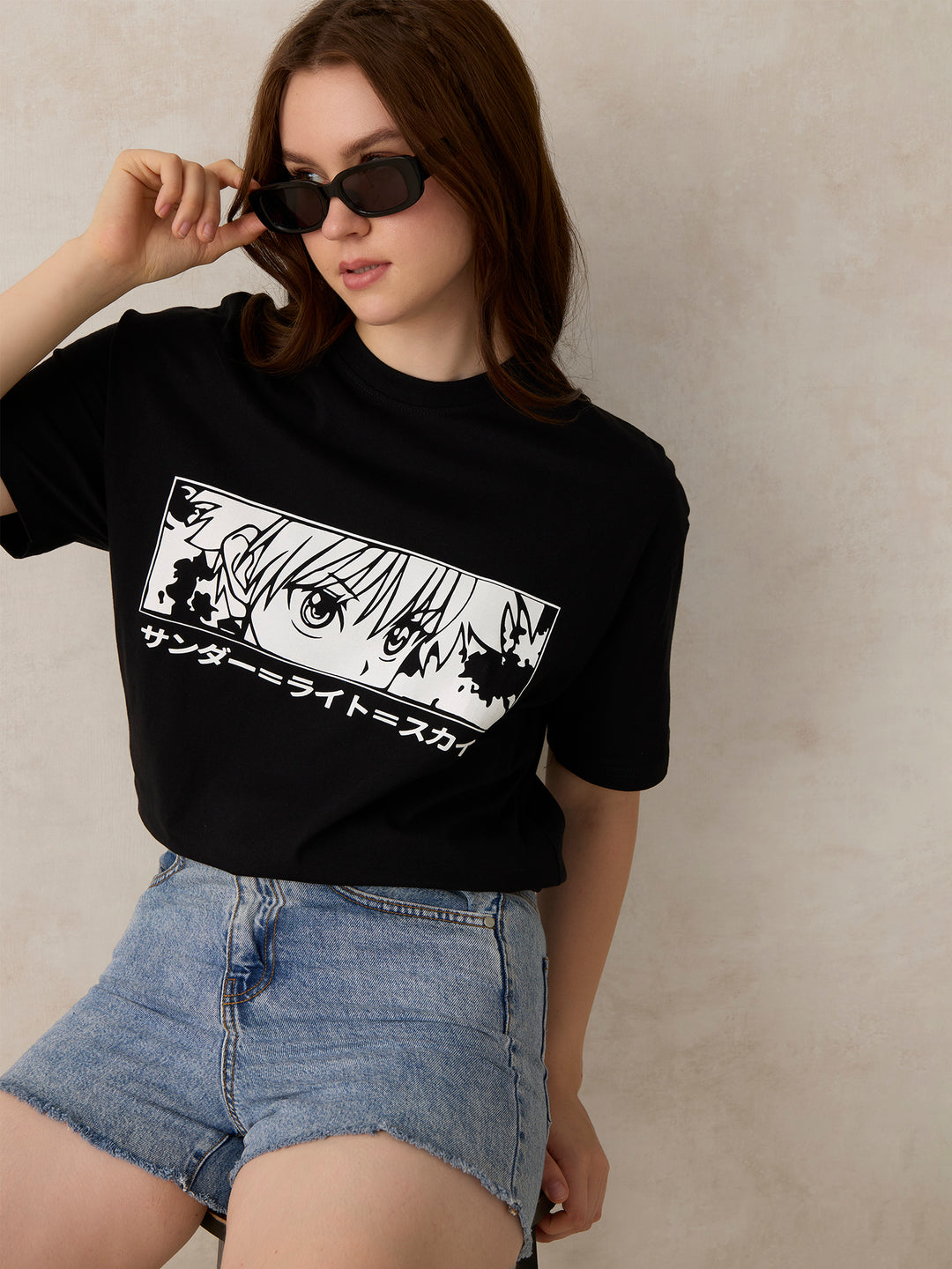 Black Graphic Oversized T-Shirt