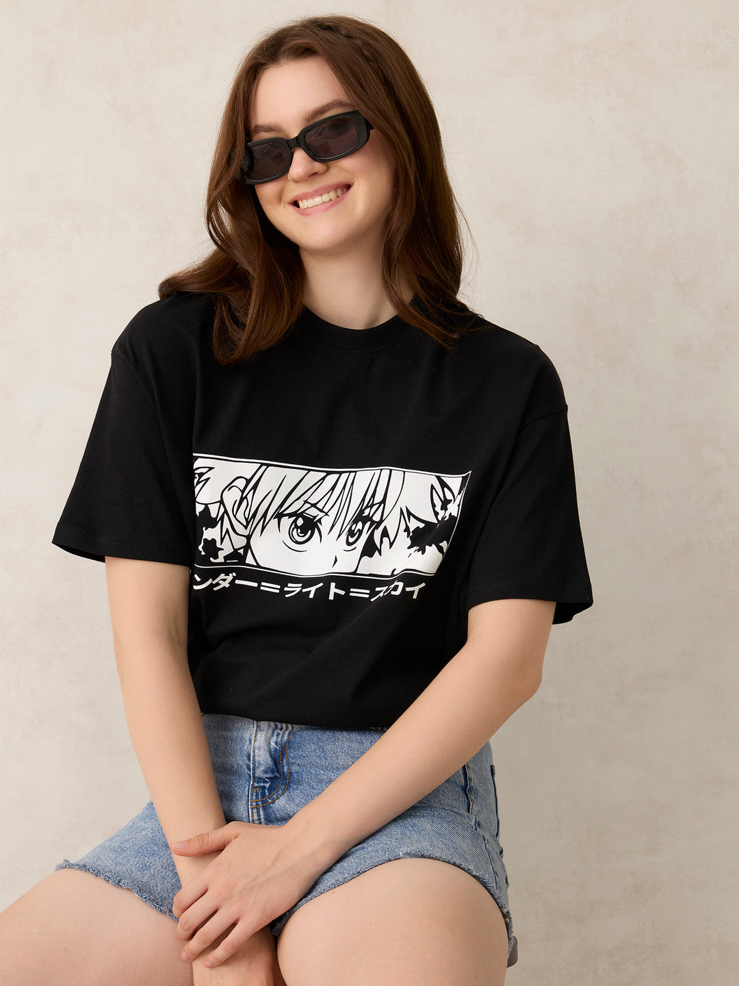 Black Graphic Oversized T-Shirt