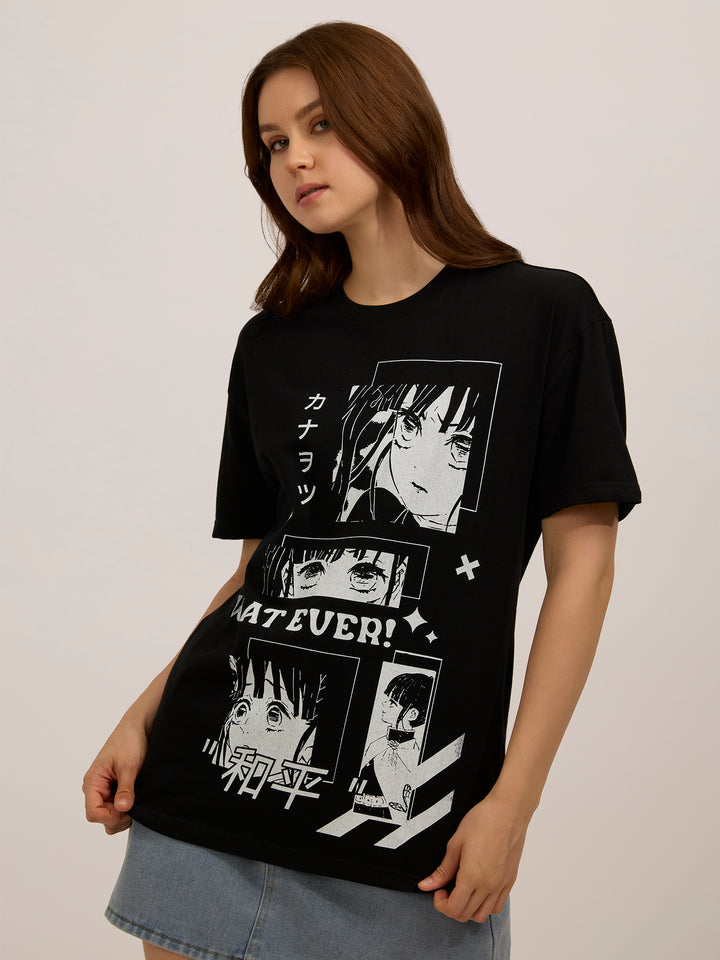 Black Graphic Oversized T-Shirt