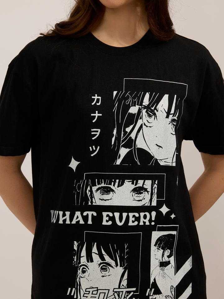 Black Graphic Oversized T-Shirt