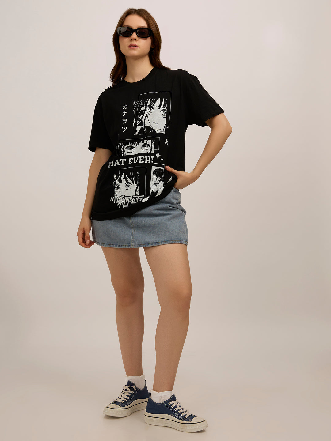 Black Graphic Oversized T-Shirt