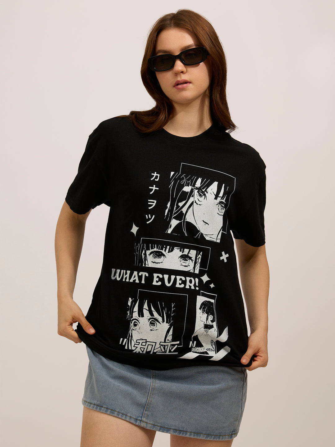 Black Graphic Oversized T-Shirt
