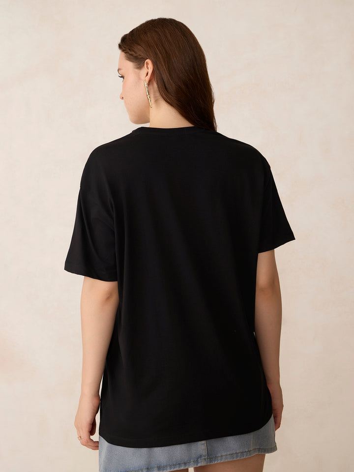 Black Graphic Oversized T-Shirt