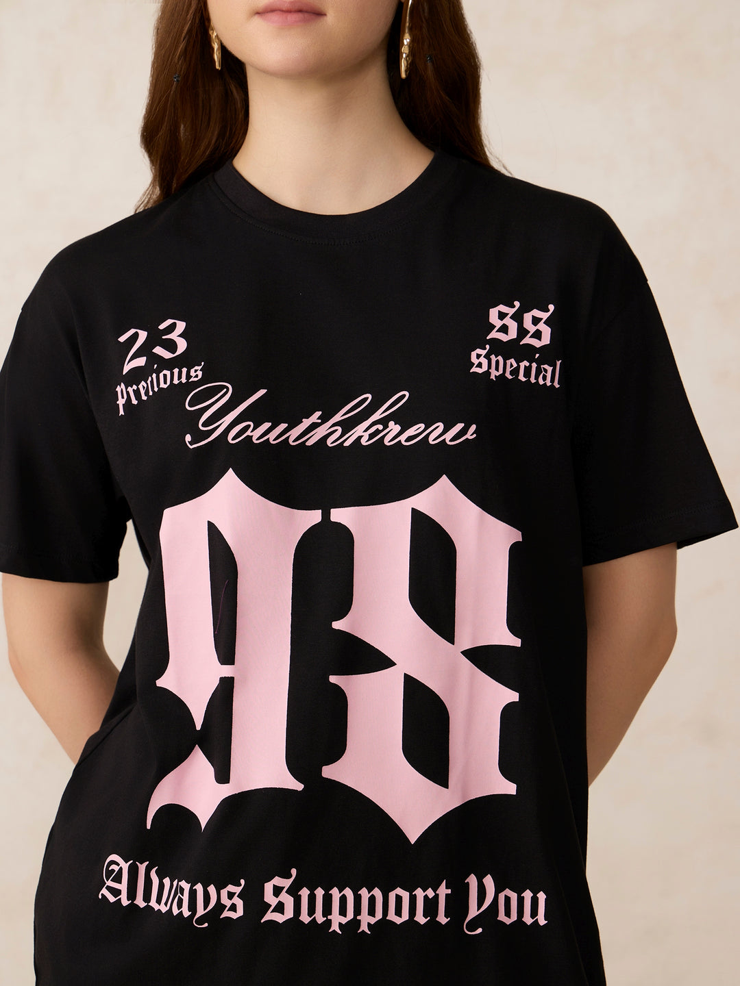 Black Graphic Oversized T-Shirt