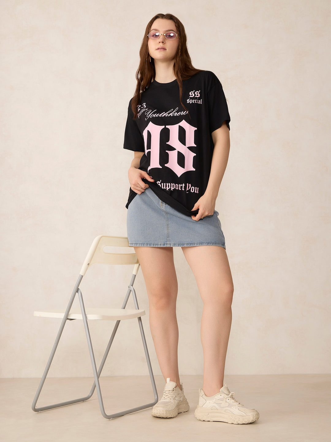 Black Graphic Oversized T-Shirt