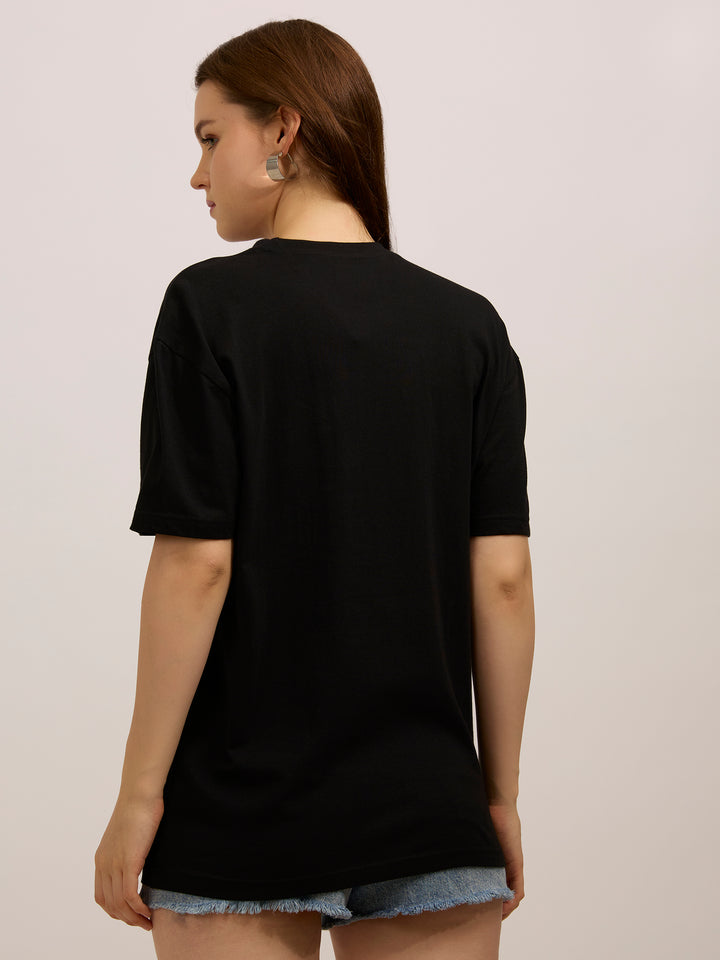 Black Oversized Graphic Tshirt