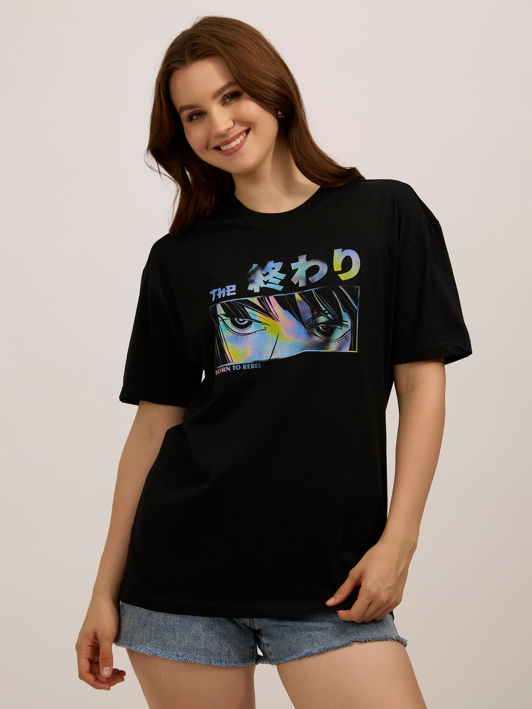 Black Oversized Graphic Tshirt