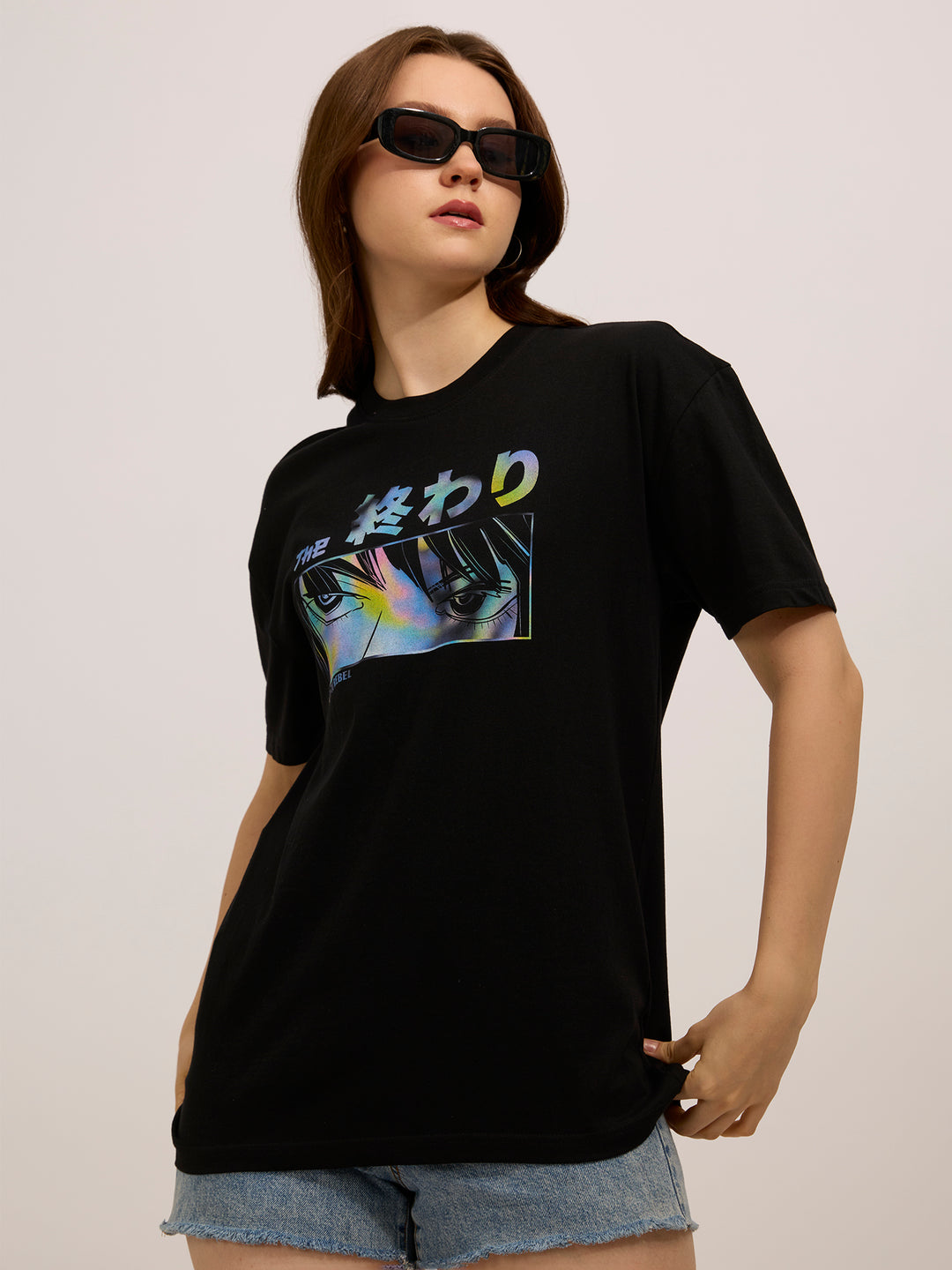 Black Oversized Graphic Tshirt