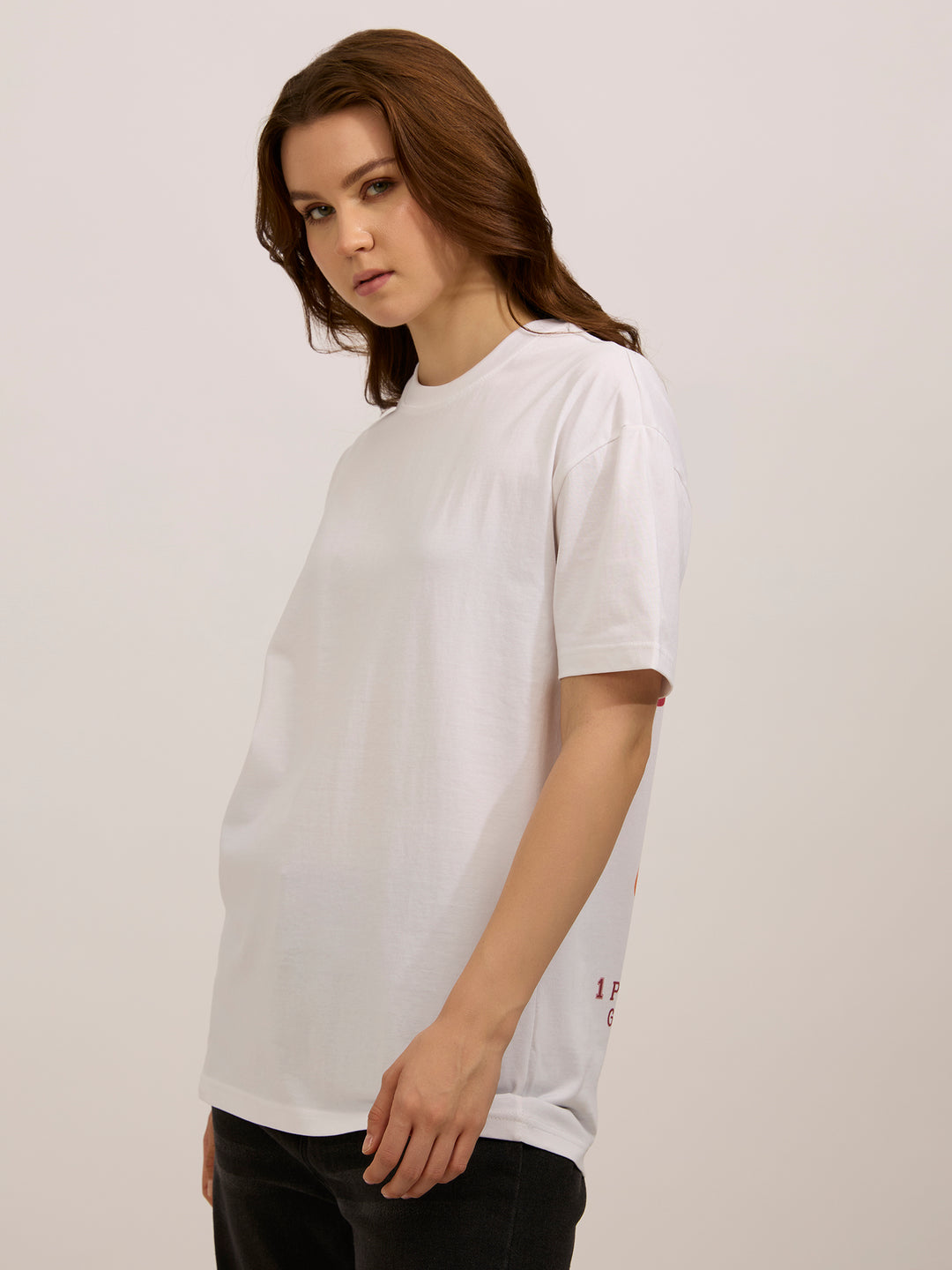 White Oversized Graphic T-Shirt