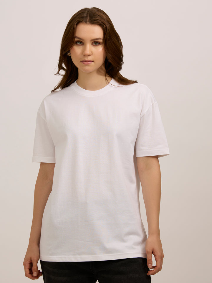 White Oversized Graphic T-Shirt