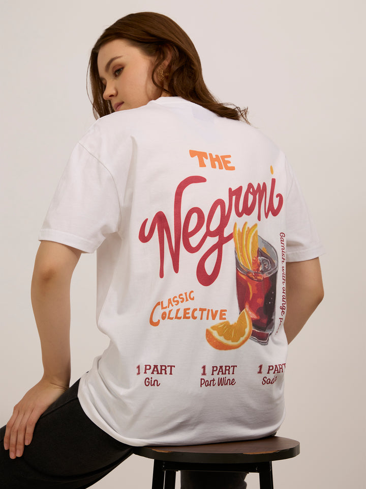 White Oversized Graphic T-Shirt