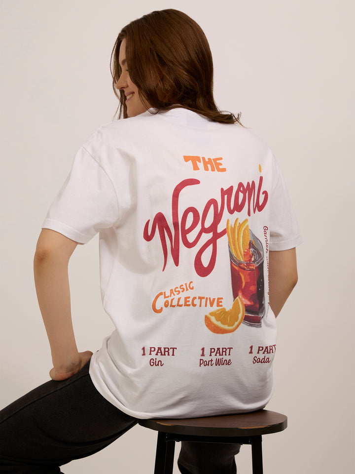 White Oversized Graphic T-Shirt