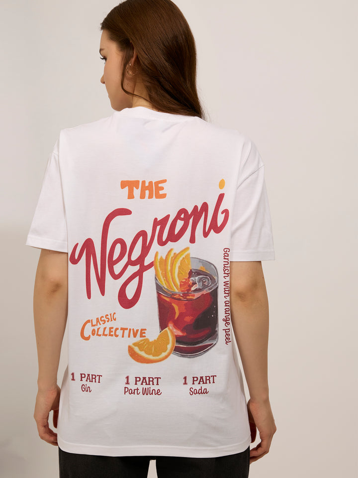 White Oversized Graphic T-Shirt