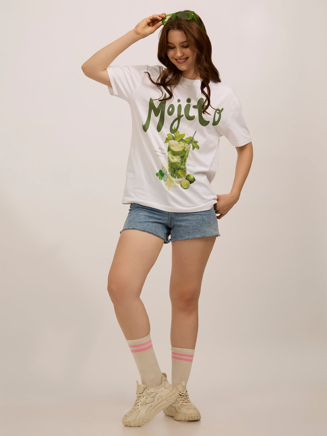 White Oversized Graphic T-Shirt