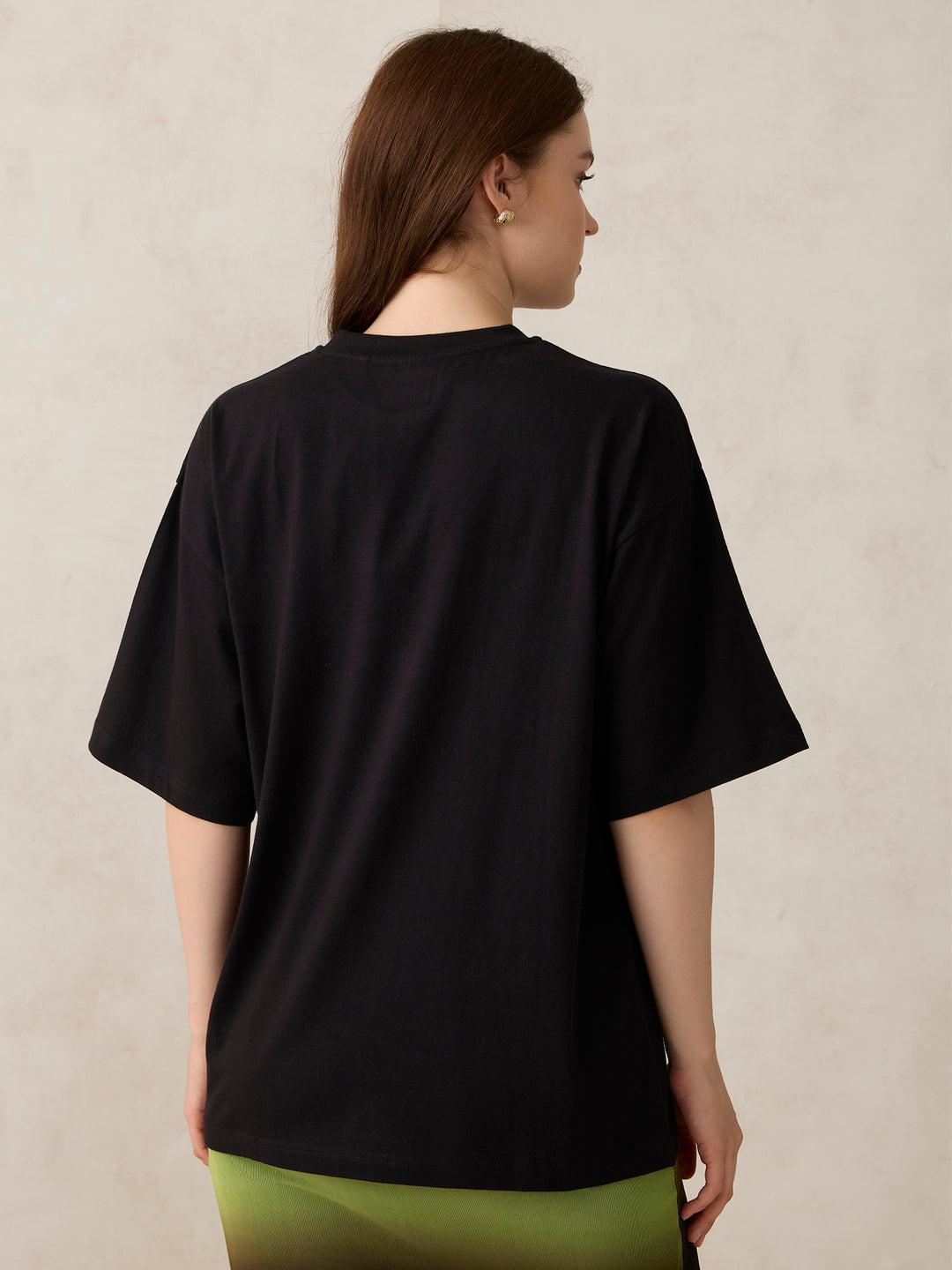 Black Oversized Graphic T-Shirt